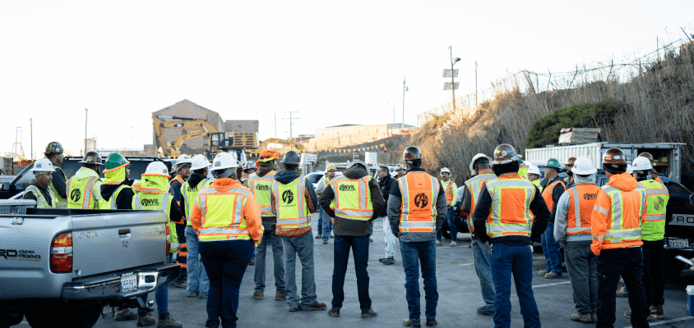 Construction staff meeting